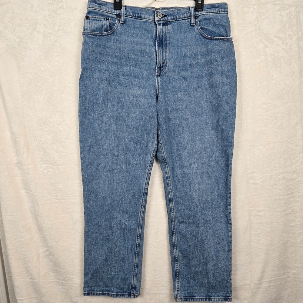 Abercrombie & Fitch Curve Love 90s Straight Ultra High Rise Jeans Blue 33 16s‎
